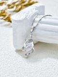 wholesale 925 Sterling Silver Birthstone Snake Sword Pendant Necklace for Women-0-2
