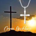 wholesale 925 Sterling Silver  Cross Pendant with Box Chain - Christmas/Birthday Gift for Him-0-4
