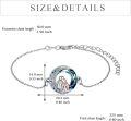 wholesale 925 Sterling Silver Blue Crystal Mother and Child Charm Bracelet for Women-0-3