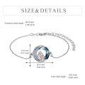 wholesale 925 Sterling Silver Crescent Moon Pendant Charm Bracelet-0-3