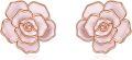 wholesale 925 Sterling Silver Gold-Plated Pink Rose Flower Stud Earrings - Cherry Blossom Hypoallergenic Nickel-Free s for Women Girls-0-5
