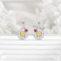 wholesale 925 Sterling Silver Ladybug Daisy Drop Earring Set - Hypoallergenic Floral Jewelry for Women-0-3