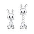wholesale 925 Sterling Silver Rabbit Stud Earrings for Girls and Women - Cute Animal  Set-0-0