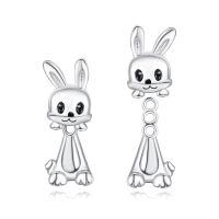 wholesale 925 Sterling Silver Rabbit Stud Earrings for Girls and Women - Cute Animal  Set-Bunny