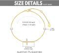 wholesale 10k Gold Cross Bracelet with Moissanite and Freshwater Pearls for Women Confirmation Gifts 6.8-8.4-0-2