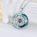 TOUPOP Sterling Silver Sun And Moon Necklace 100 Languages I Love You-0-3