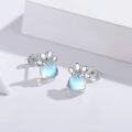 wholesale 925 Sterling Silver Blue Opal Cat Claw Stud Earrings for Women - Hypoallergenic s-0-2