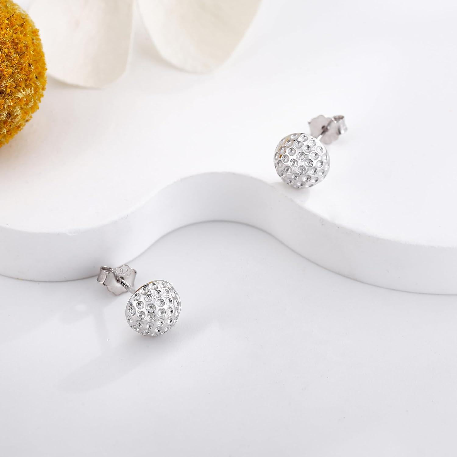 Sterling Silver Pineapple Golf Hammerhead Shark YinYang Mallard Duck Beard Dragon Stud Earrings-0-4