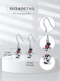 wholesale 925 Sterling Silver Halloween Ghost Bow Tie Drop Dangle Earrings Gift for Women-0-1