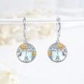 wholesale 925 Sterling Silver Tree of Life & Sunflowers Leverback Earrings for Women Girls Gift-0-1