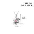 wholesale 925 Sterling Silver Sloth Pendant With Golden Heart Charm Necklace-0-19