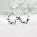 wholesale 925 Sterling Silver Snake Twist Hoop Earrings for Women Girls Minimalist  30mm Diameter-0-2