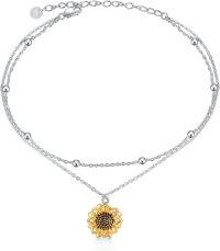 wholesale 925 Sterling Silver Gold Plated Evil Eye Daisy Sunflower Charm Anklet for Women Girls  6-8 Adjustable Chain Length-Sunflower Anklet