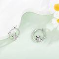 wholesale 925 Sterling Silver Cute Pug Dog Enamel Hoop Earrings For Women-0-2