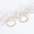 wholesale 14K Gold Round Hoop Earrings for Women - Shiny Polished Lightweight 12-50mm-0-1