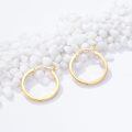 wholesale 14K Gold Round Hoop Earrings for Women - Shiny Polished Lightweight 12-50mm-0-1