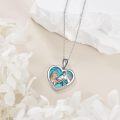 wholesale Sterling Silver Stone Horse Pendant Necklace for Women Horse Gift-0-39
