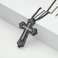 wholesale Black 925 Sterling Silver Cross Pendant Necklaces for Men & Women - Religious s for Baptisms and Weddings-0-5
