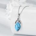 wholesale Sterling Silver Moonstone Turquoise Lapis Lazuli Larimar Moss Agate Celtic Trinity Knot Necklace-0-17