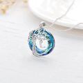 wholesale 925 Sterling Silver Blue Crystal Tree of Life Initial Necklace Family Letter Pendant Birthday Mother s Day Gifts for Her-0-10