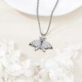 wholesale 925 Sterling Silver Butterfly Pendant Necklace - Vintage Insect Jewelry for Women Girls Gifts-0-3