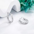 wholesale 925 Sterling Silver Floral Scrollwork Huggie Hoops for Women's s-0-3