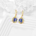 wholesale 925 Sterling Silver Green Drop Earrings Wholesale With Braided Details And Floral Accents-0-2