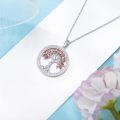 wholesale 925 Sterling Silver Tree of Life Birthstone Necklace with Colorful Gemstones-0-2