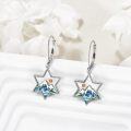 wholesale 925 Sterling Silver Mustard Seed & Star of David Mountain Hook Earrings, Dainty Christian Gift for Women-0-3