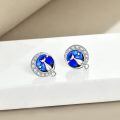 wholesale 925 Sterling Silver Cat Moon Star Stud Earrings for Women-0-1