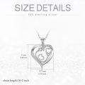 wholesale 925 Sterling Silver Heart-Shaped Pendant with Diamonds and Stethoscope Design - Perfect Gift for Nurses & Doctors-0-4