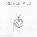 wholesale 925 Sterling Silver Heart-Shaped Pendant with Diamonds and Stethoscope Design - Perfect Gift for Nurses & Doctors-0-4