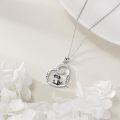 wholesale 925 Sterling Silver Crystal Dog in Heart Pendant Necklace for Women - Pet Lovers' s-0-1