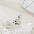 wholesale 925 Sterling Silver Crystal Dog in Heart Pendant Necklace for Women - Pet Lovers' s-0-1