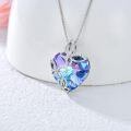 wholesale TOUPOP Mothers Day Gifts Butterfly Gifts For Women 925 Sterling Silver Butterfly Necklace With Purple Heart Crystal Jewelry -0-3