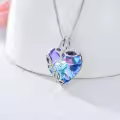 TOUPOP Sterling Silver Purple Crystal Butterfly Necklace Jewelry Gifts For Women-0-3