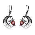 wholesale 925 Sterling Silver Spider Moon Drop Earrings Gothic Punk Style Halloween Costume Accessories Gift Ideas-0-1