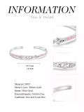 TOUPOP Sterling Silver Opal Cuff Bangle Bracelet For Women-0-3