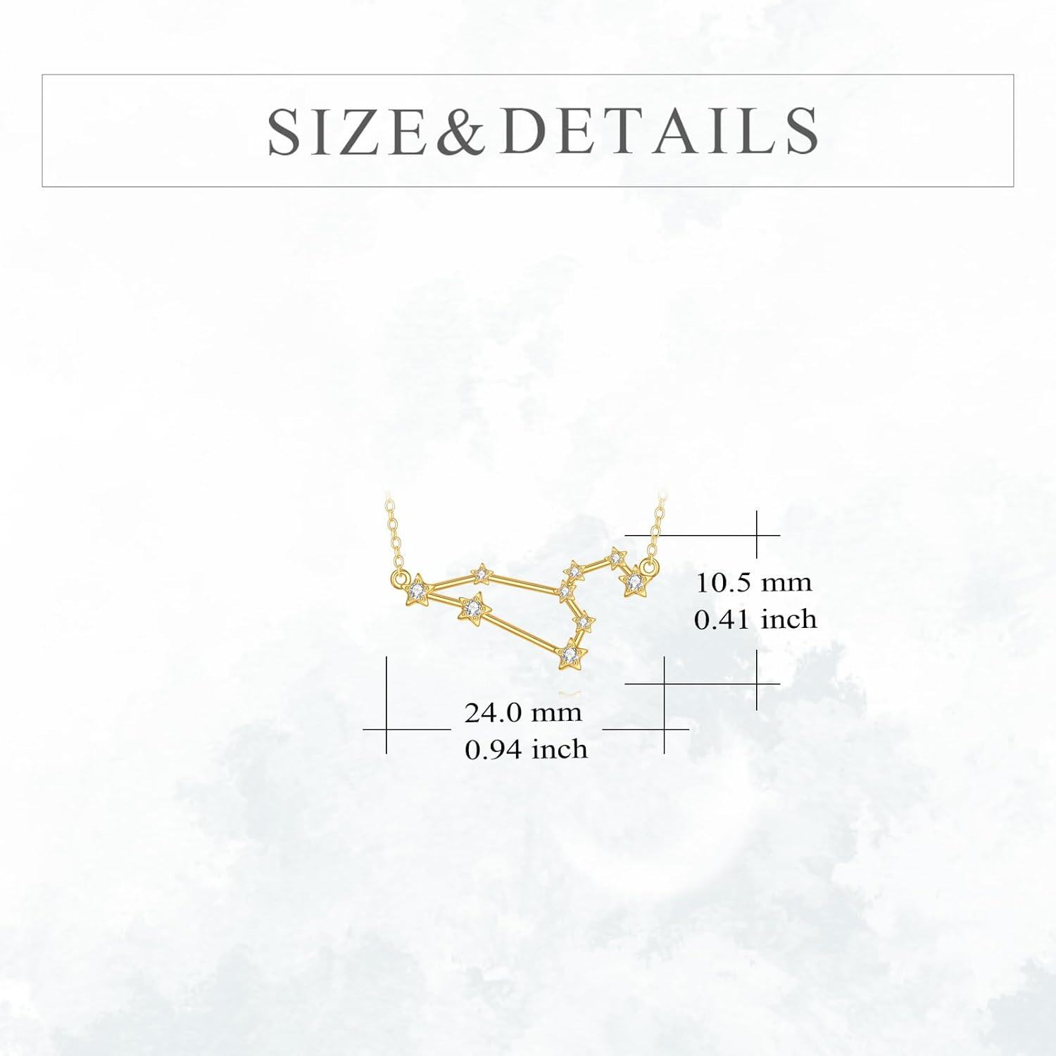 wholesale 14K Yellow Gold Star Constellation Pendant Necklace for Women-0-3