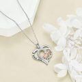 TOUPOP Sterling Silver Crystal Mom Infinity Heart Necklace-0-3