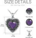 wholesale 925 Sterling Silver Blue Crystal Heart Locket Necklace for Women - Always in My Heart-0-14