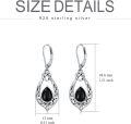 wholesale Sterling Silver 8 6mm Simulated Birthstone Celtic Knot Dangle Earrings-0-3