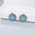 wholesale 925 Sterling Silver Abalone Shell Tree of Life Drop Earrings Wholesale for Women and Girls-0-10