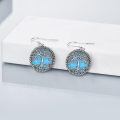 wholesale 925 Sterling Silver Tree Of Life Earrings Wholesale With Rainbow Abalone Shell-0-16