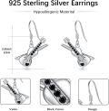 wholesale 925 Sterling Silver Violin Dangle Earrings Gift for Librarians and Music Lovers-0-3