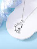 wholesale TOUPOP Moon Necklace 925 Sterling Silver Fox/cat/mermaid/fairy Pendant Jewelry Anniversary Birthday Gifts For Women -0-4