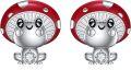 wholesale 925 Sterling Silver Red Cap Mushroom Frog Stud Earrings - Cute Halloween Gift for Her-0-0