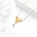 wholesale 14K Gold Swirl Design Freshwater Pearl Pendant Necklace Gift for Her-0-2