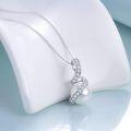 wholesale 925 Sterling Silver Cubic Zirconia Accent Freshwater Cultured Pearl Pendant Necklace for Women-0-4