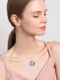 TOUPOP Sterling Silver Crystal Phoenix Pendant Necklace Birthday Christmas Gifts For Women-0-2
